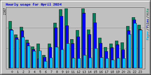 Hourly usage for April 2024